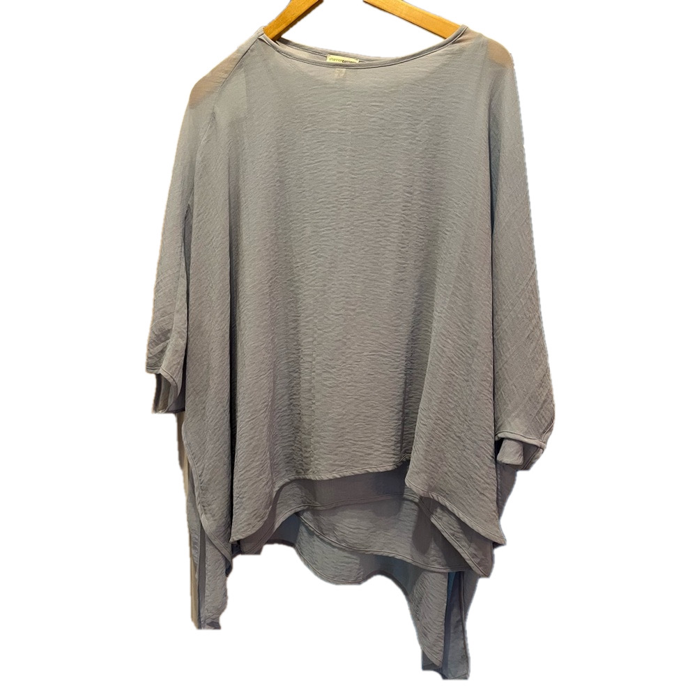 Shannon Passero soft draping layered lightweight tunic poncho top shirt BOHO Med